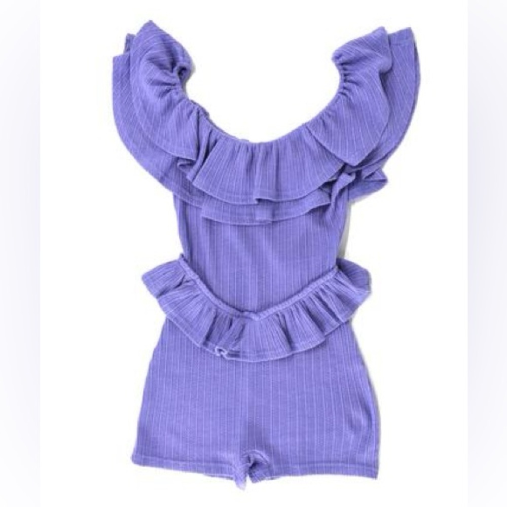 Fashion Brand Company French Unmentionables Romper in Blurple RARE discontinued